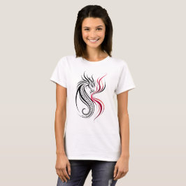Elegant draklinjekonst t shirt