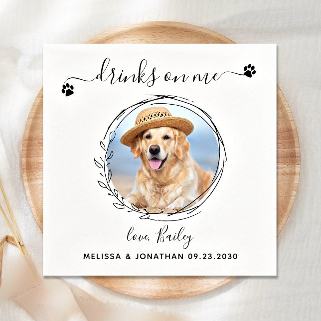 Elegant drar på mig Anpassningsbar Pet Photo Hund  Pappersservett (Skapare uppladdad)