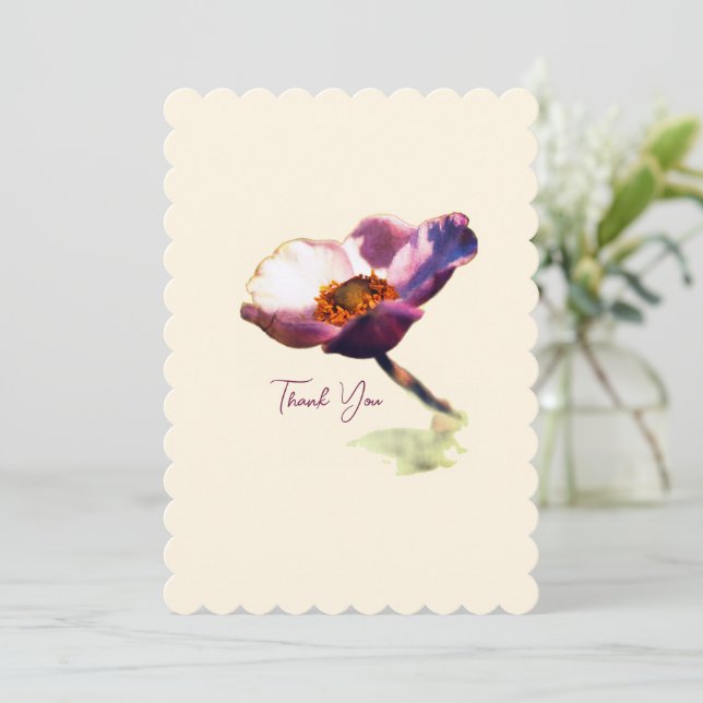 Elegant Dream Flowers – Fantasy Nature Thank You Julkort (Stående Fram)