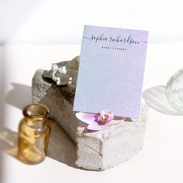 Elegant Dreamy Pastel | Glam Blue och Rosa Post-it Block (These dreamy, pastel post-it notes feature a glitter-look design)