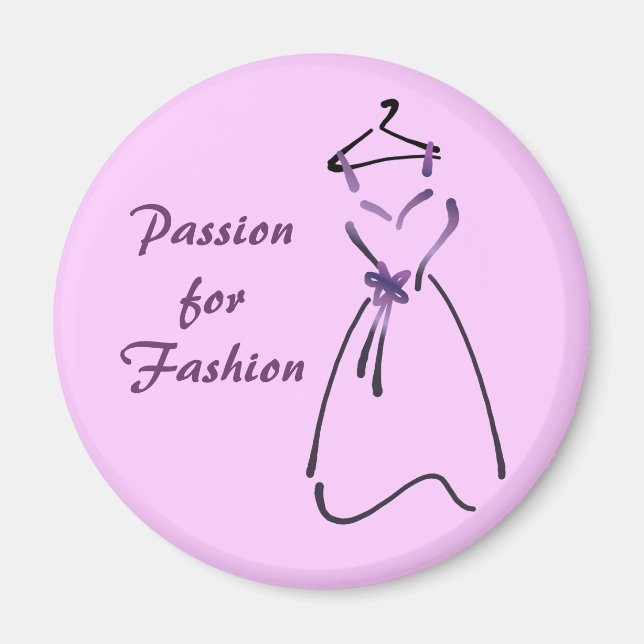 Elegant Dress Design med Anpassade Slogan Magnet (Framsidan)