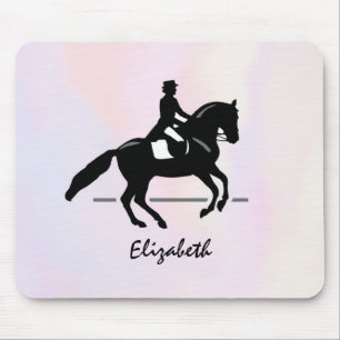 Elegant Dressage Rider på en vattenfärgsbakgrund Musmatta