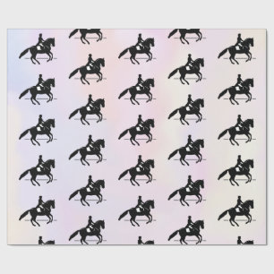 Elegant Dressage Rider på vattenfärgsbakgrund Presentpapper