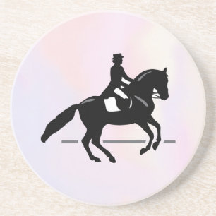 Elegant Dressage Rider på vattenfärgsbakgrund Underlägg
