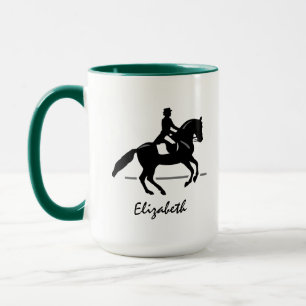 Elegant Dressage Rider som utför en pirouette Mugg