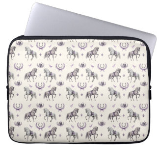 Elegant Dressagehäst & Hästsko Vattenfärg Laptop Fodral