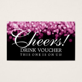 Elegant Drink Voucher Rosa Ljus Visitkort