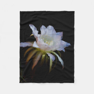Elegant Drottning of-the-Night Cactus Fleecefilt