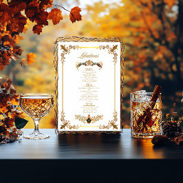 Elegant Druid Backe Autumn Pub Menu Perfect Poster