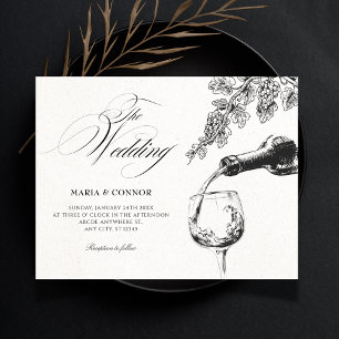 Elegant dryck vin bröllop  inbjudningar