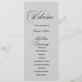 Elegant dubbelsidig programkort program