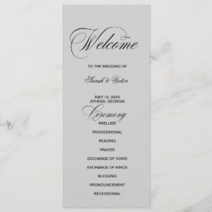 Elegant dubbelsidig programkort program