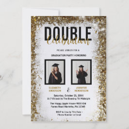 Elegant Dubbla Firande Studentfest-foton Inbjudningar