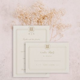 Elegant Dubbla Happiness Champagne Modern Kinesisk OSA Kort