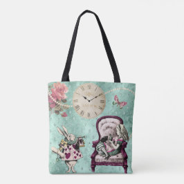 Elegant Dubbla Sided Alice in Wonderland Tygkasse