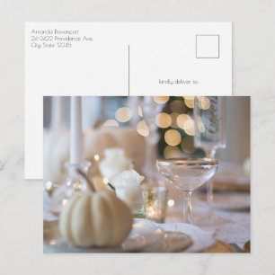 Elegant dukat bord med fin inredning vykort