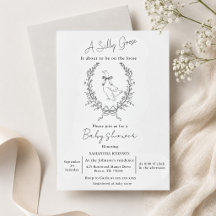 Elegant dum gås baby shower