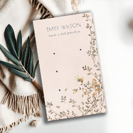 Elegant Dusky Blommigt  Stud 3 Visning Visitkort