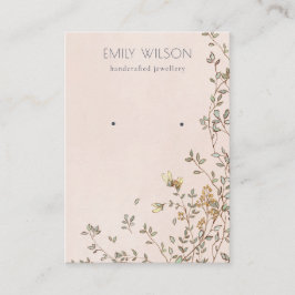 Elegant Dusky Blommigt  Stud Earring Visning Visitkort