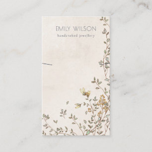Elegant Dusky Blommigt Vine Band Necklace Visning Visitkort