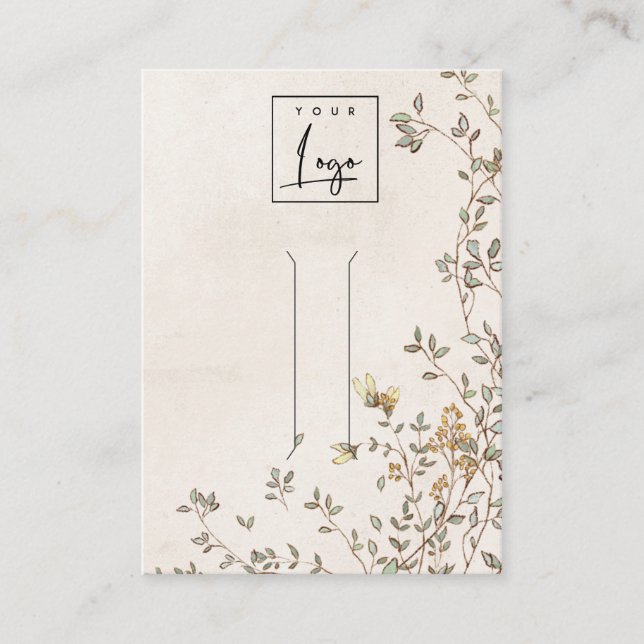 Elegant Dusky Blommigt Vine Ivory Hair Clip Visnin Visitkort (Framsida)