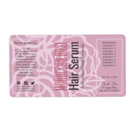 Elegant Dusky Ro Rosa Dropper Flaska-etiketter Fraktsedel