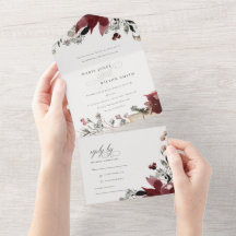 Elegant Dusky Warm Winter Festive Foliage Bröllop