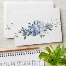 Elegant Dusty Blåa blommor Bröllop