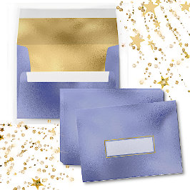 Elegant Dusty Blue and Gold Foil-utseende
