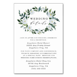 Elegant Dusty Blue Blommigt Bröllop djurutrymmesko Bordsnummer