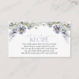 Elegant Dusty Blue-Blommigt Hämta ett recept Tilläggskort