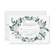 Elegant Dusty Blue Blommigt Rustic Garden Wedding