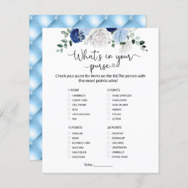 Elegant Dusty Blue Blommigt Vad är i din handväska