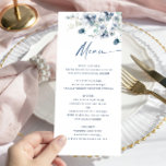 Elegant Dusty Blue Bohemian Winter Foliage Bröllop Meny<br><div class="desc">Om du vill göra ytterligare anpassningar klickar du på länken "anpassa ytterligare" och användor verktyg som är utformat för att ändra mallen.</div>