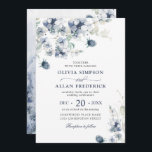 Elegant Dusty Blue Boho Winter Foliage Bröllop Inbjudningar<br><div class="desc">Den här högkvalitativa designen är enkel att anpassa för att matcha bröllop färg, stilar och tema. Om du vill göra ytterligare anpassningar klickar du på länken "anpassa ytterligare" och användor verktyg som är utformat för att ändra mallen. Om du behöver hjälp med att ändra baksidan eller med matchande artiklar kontaktar...</div>