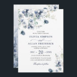 Elegant Dusty Blue Boho Winter Foliage Bröllop Inbjudningar<br><div class="desc">Den här högkvalitativa designen är enkel att anpassa för att matcha bröllop färg, stilar och tema. Om du vill göra ytterligare anpassningar klickar du på länken "anpassa ytterligare" och användor verktyg som är utformat för att ändra mallen. Om du behöver hjälp med att ändra baksidan eller med matchande artiklar kontaktar...</div>
