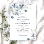 Elegant Dusty Blue Boho Winter Foliage Bröllop Inbjudningar<br><div class="desc">Den här högkvalitativa designen är enkel att anpassa för att matcha bröllop färg, stilar och tema. Om du vill göra ytterligare anpassningar klickar du på länken "anpassa ytterligare" och användor verktyg som är utformat för att ändra mallen. Om du behöver hjälp med att ändra baksidan eller med matchande artiklar kontaktar...</div>