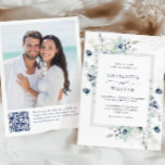 Elegant Dusty Blue Boho Winter Foliage Bröllop Inbjudningar<br><div class="desc">Den här högkvalitativa designen är enkel att anpassa för att matcha bröllop färg, stilar och tema. Om du vill göra ytterligare anpassningar klickar du på länken "anpassa ytterligare" och användor verktyg som är utformat för att ändra mallen. Om du behöver hjälp med att ändra baksidan eller med matchande artiklar kontaktar...</div>