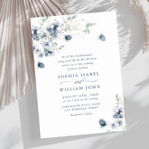 Elegant Dusty Blue Boho Winter Foliage Bröllop