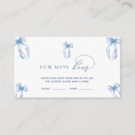 Elegant Dusty Blue Bow gissar hur många benköspel Tilläggskort