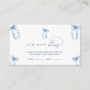 Elegant Dusty Blue Bow gissar hur många benköspel Tilläggskort