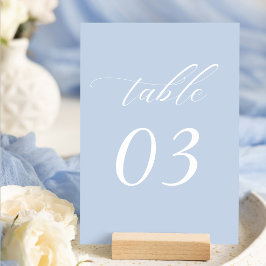 Elegant Dusty Blue Bröllop Bordsnummer
