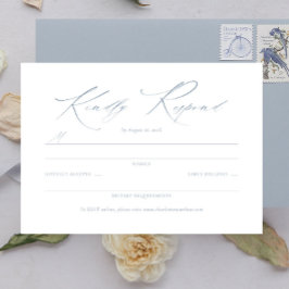Elegant Dusty Blue-Bröllop OSA i handskriftsformat