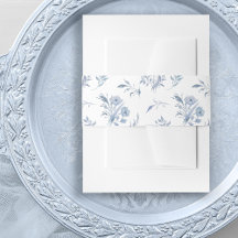 Elegant Dusty Blue Chinoiserie