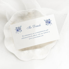 Elegant Dusty Blue Chinoiserie | Information om br Tilläggskort