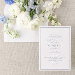 Elegant Dusty Blue Classic Bröllop Inbjudningar<br><div class="desc">Skapa upphetsning, förväntan och glädje i dina inbjudna gäster för ditt högtidliga dammiga blå bröllop med Eleganten Dusty Blue Classic Script bröllop-inbjudan. Yrkesmässigt designat har varje teckensnitt och text stil noggrant valts för att skapa en elegant, ett modernt utseende, för en tidlös, trendvänlig inbjudan som du behållor för alltid (och...</div>
