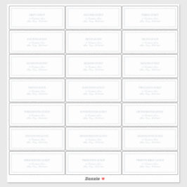 Elegant Dusty Blue Classic Script Guest Adress Klistermärken