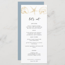 Elegant Dusty Blue Destination Wedding Meny