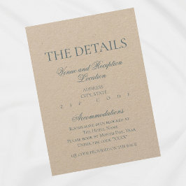Elegant Dusty Blue Details Card - Kraft Pappert Julkort