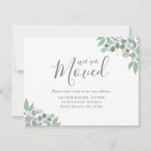 Elegant Dusty Blue Eucalyptus Flytta Announcement
